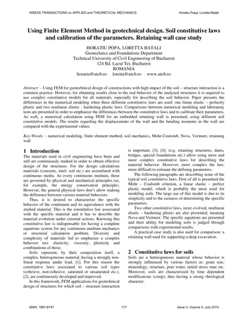 Más sobre Uso del Método de Elementos Finitos en el Diseño Geotécnico